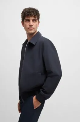 Slim-fit jacket in water-repellent performance-stretch fabric