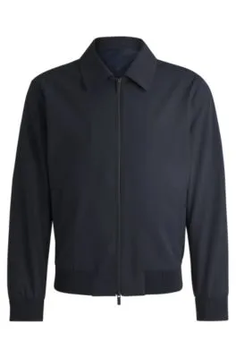 Slim-fit jacket in water-repellent performance-stretch fabric