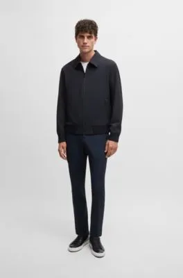 Slim-fit jacket in water-repellent performance-stretch fabric