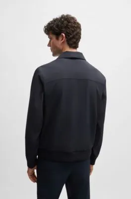 Slim-fit jacket in water-repellent performance-stretch fabric