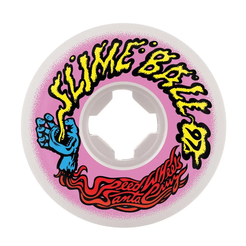 Slime Balls Skateboard Wheels Hand Spray Vomit Mini 97a White 56mm