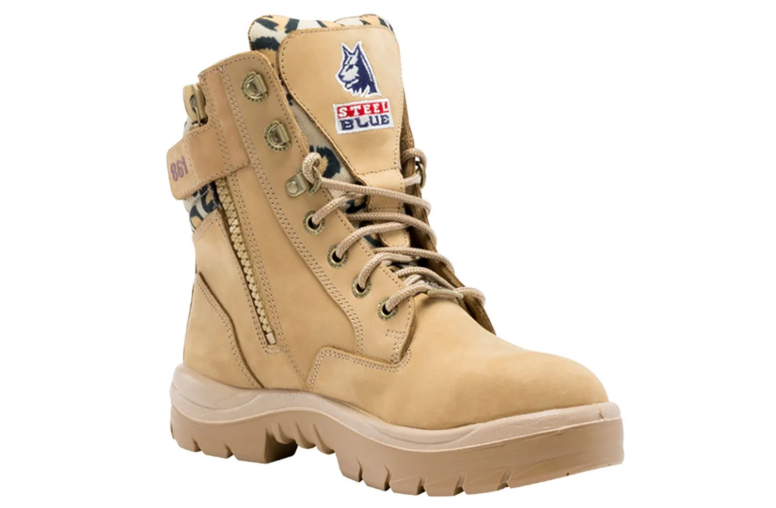 Steel Blue Southern Cross Zip Tan Women's Steel Toe Work Boot