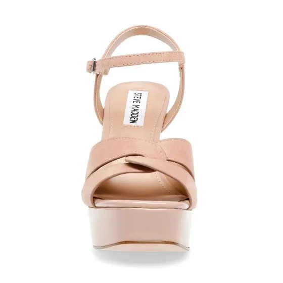 Steve Madden Womens Lavisher Blush Suede Sandals