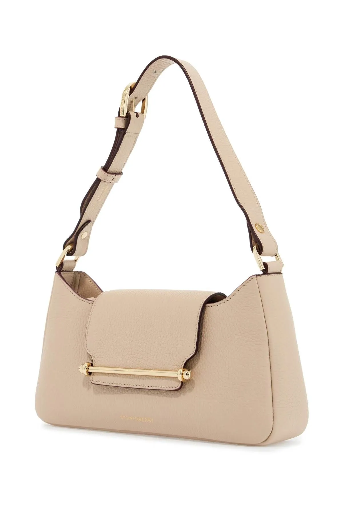 Strathberry Light Beige Calfskin Crossbody Bag Multrees Omni With Adjustable Strap