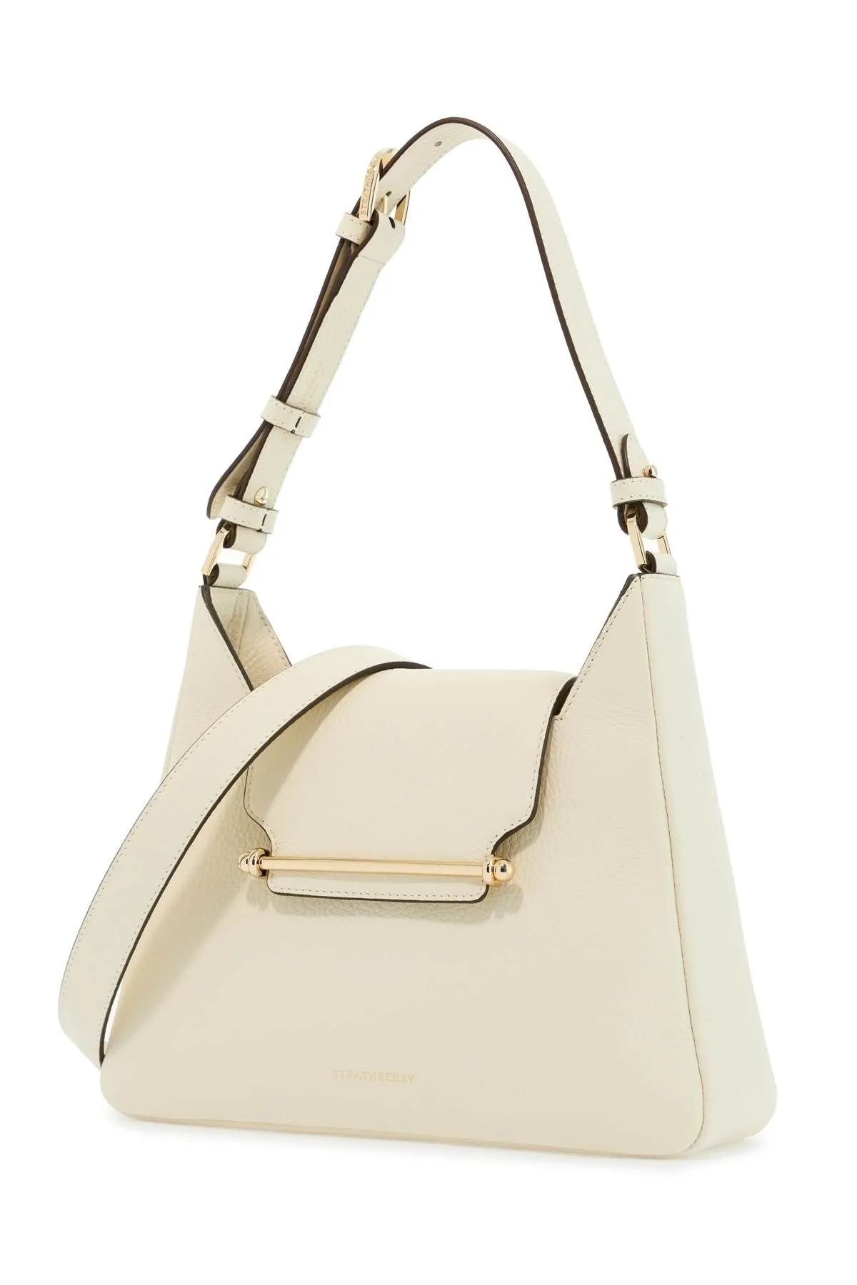 Strathberry Structured Vanilla Calfskin Crossbody Bag With Clean Lines