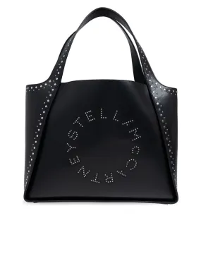 Studded Logo Detail Shoulder Bag