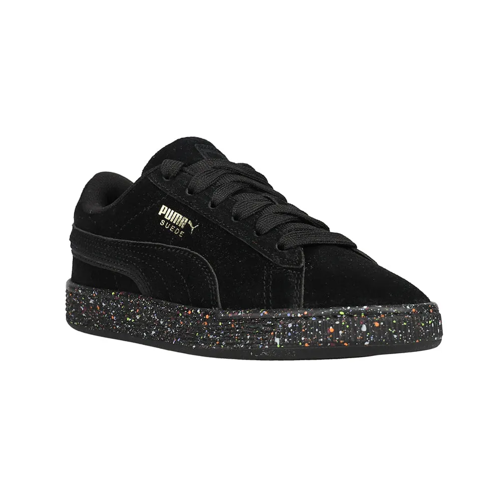 Suede Mono Speckle Lace Up Sneakers (Toddler-Little Kid)