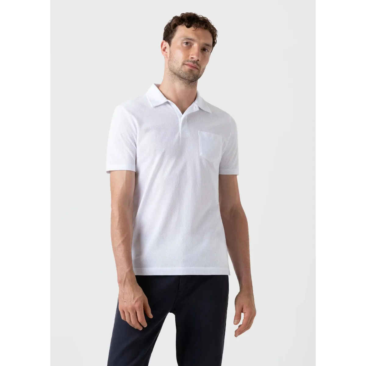 Sunspel   Riviera Polo Shirt White