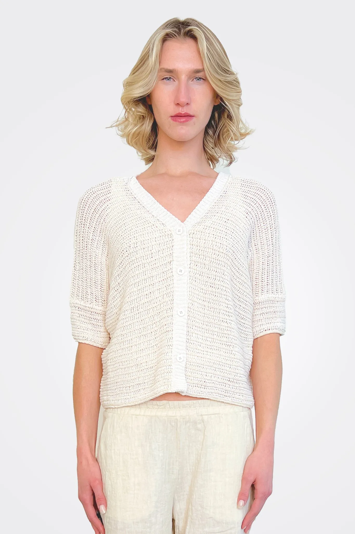 Sweater Knit Cardigan - Natural