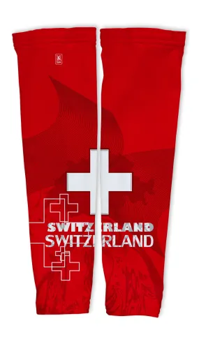 Switzerland Compression Arm Sleeves UV Protection Unisex - Walking - Cycling - Running - Golf - Baseball - Basketball