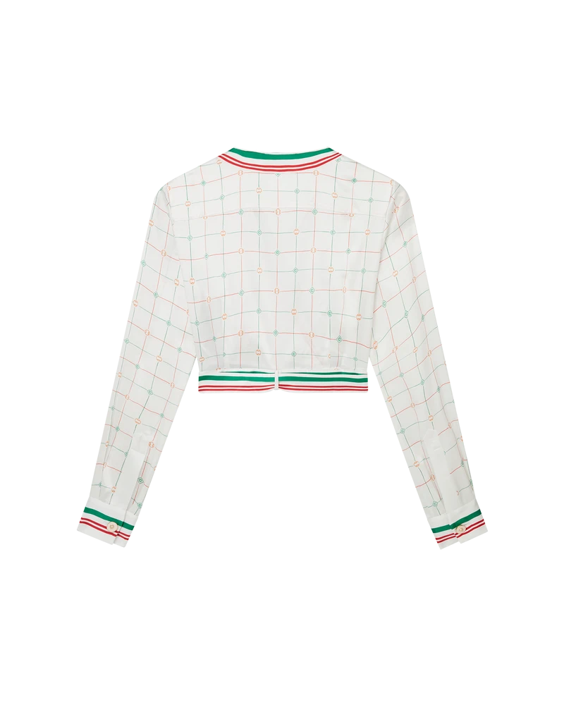 --Tennis Club Check Wrap Blouse-