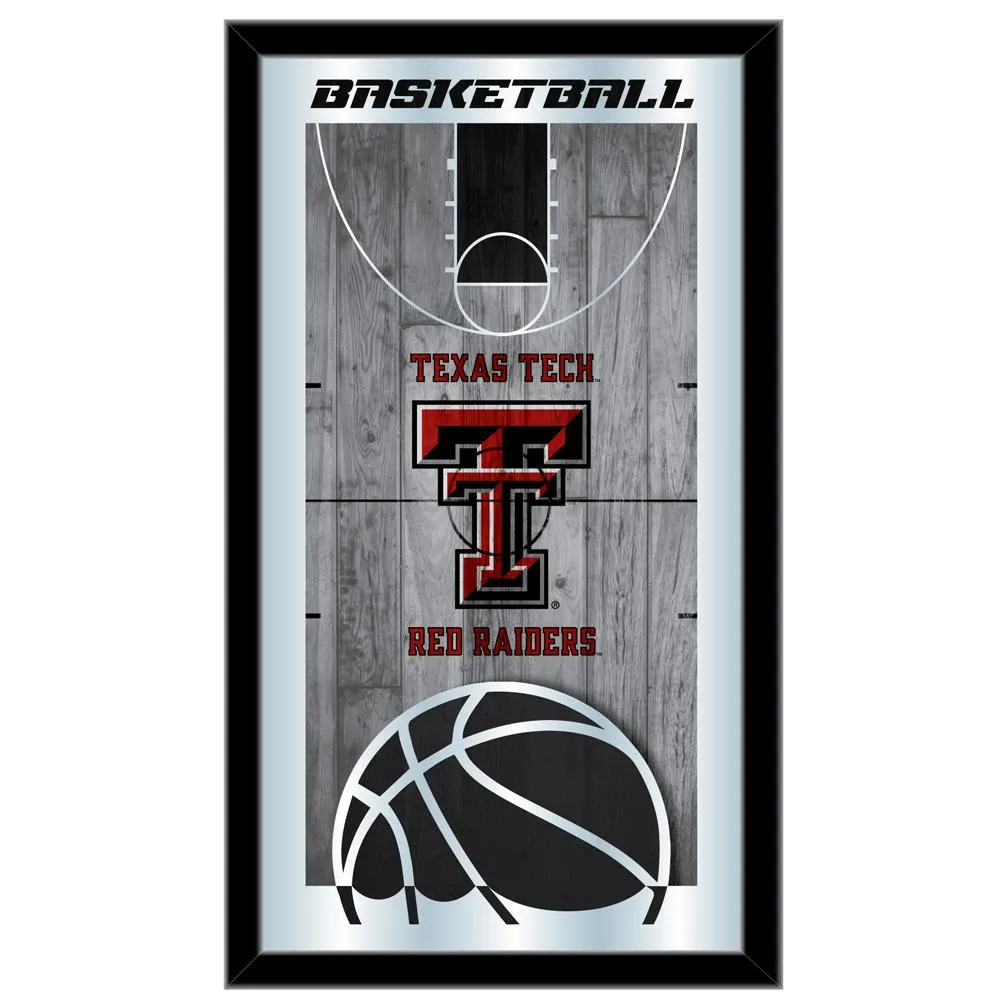 Texas Tech Red Raiders HBS Basketball Framed Hanging Glass Wall Mirror (26x15)