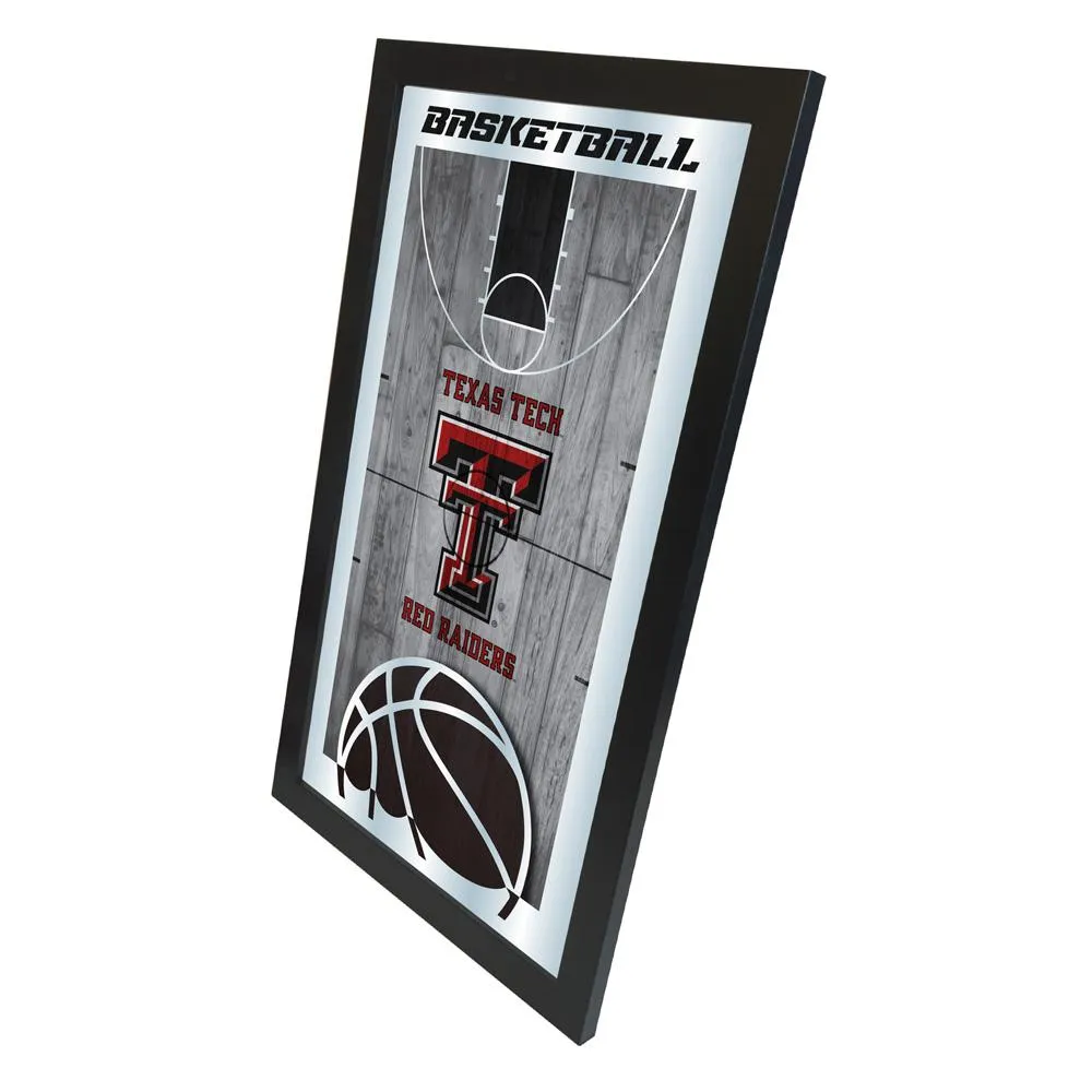 Texas Tech Red Raiders HBS Basketball Framed Hanging Glass Wall Mirror (26x15)