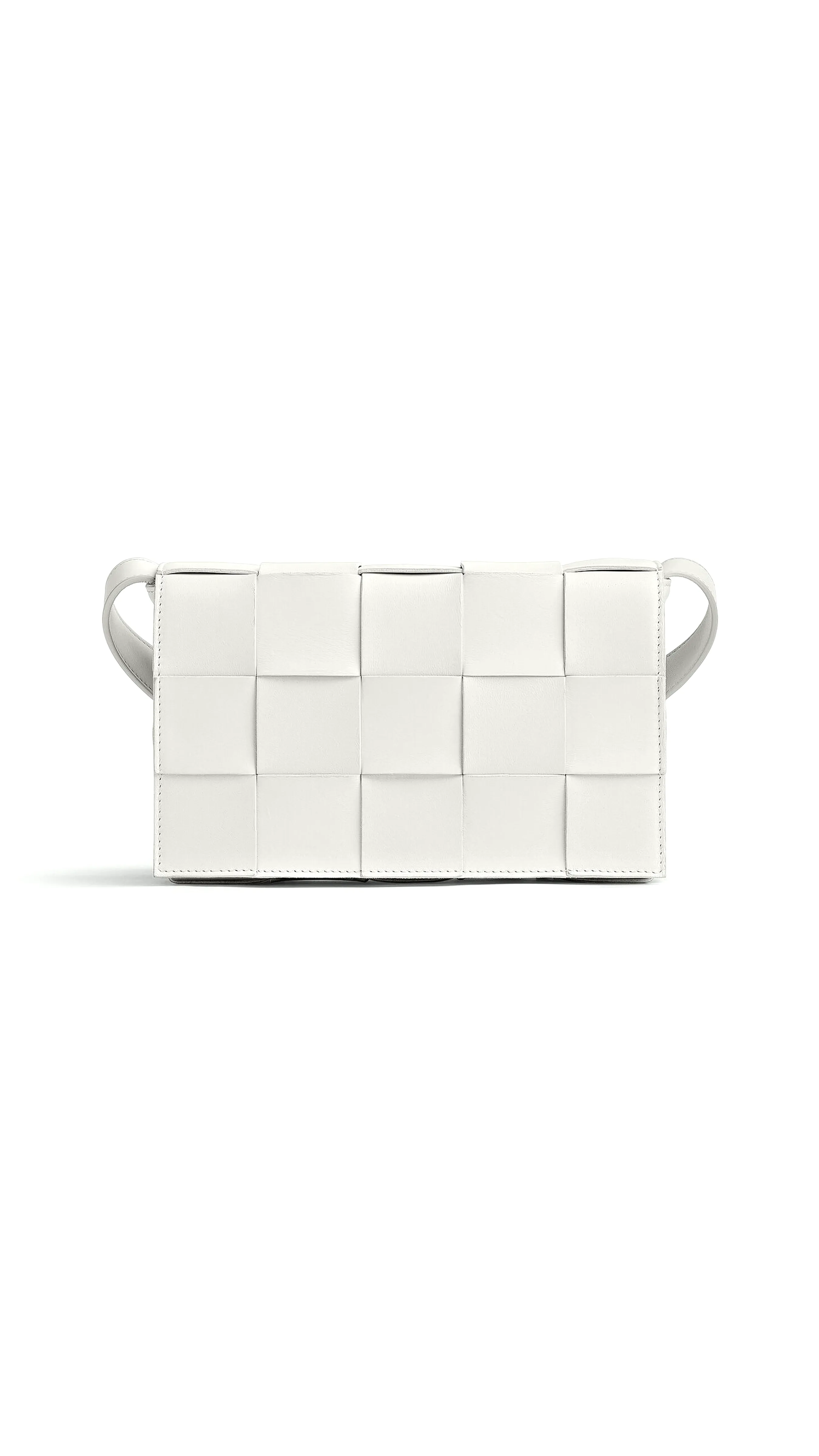 The Cassette Leather Crossbody Bag - White