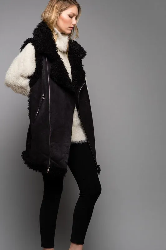 The Kaia Faux Shearling Vest