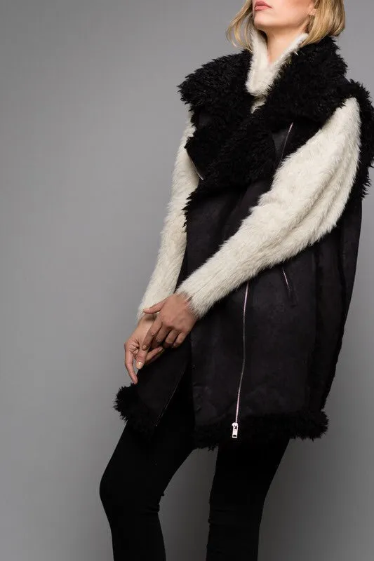 The Kaia Faux Shearling Vest