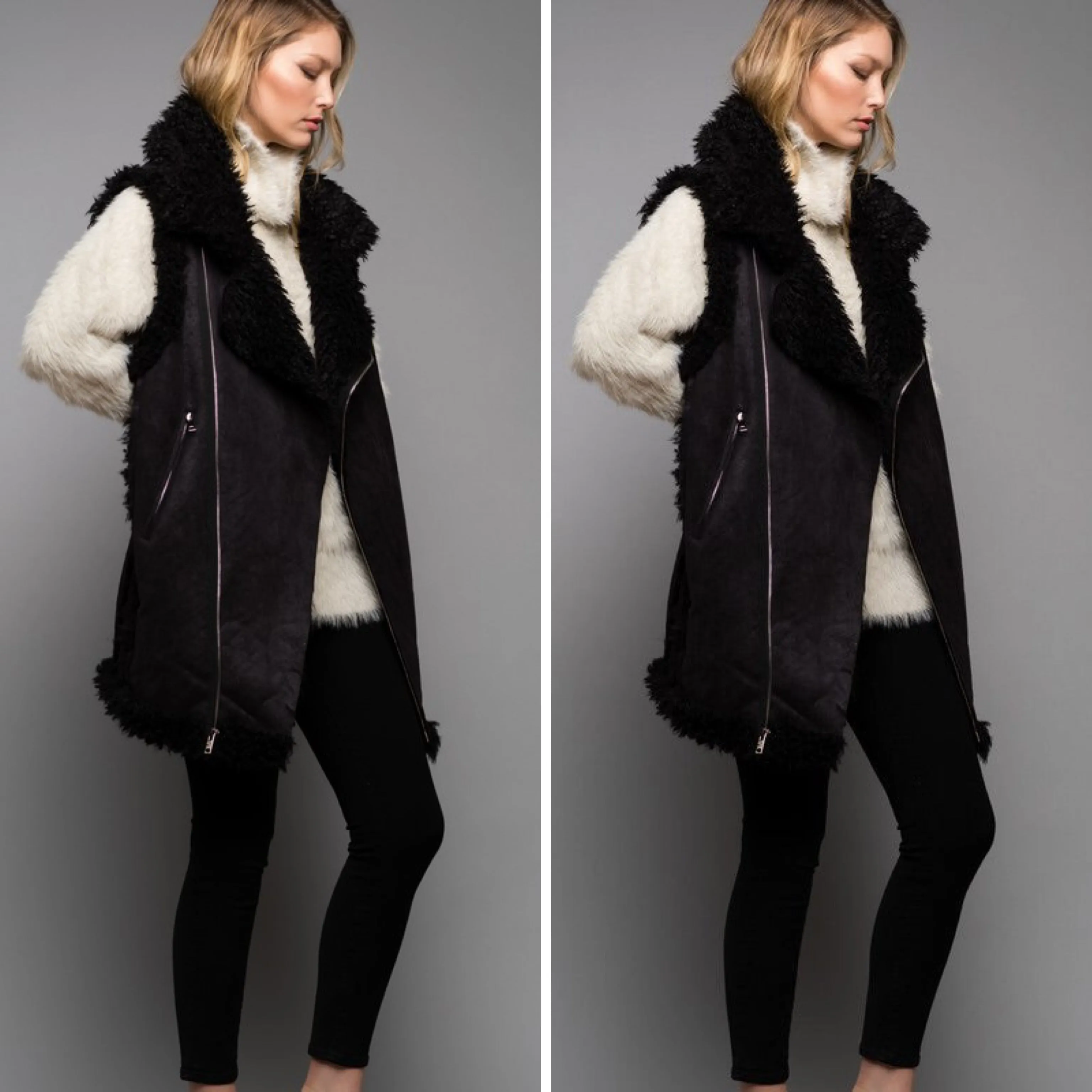 The Kaia Faux Shearling Vest