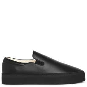 The Row Marie H black nappa sneakers