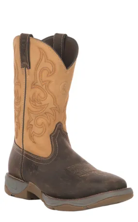 Tony Lama Men's 3R Series Junction Brown and Tan Square Steel Toe Work Boot