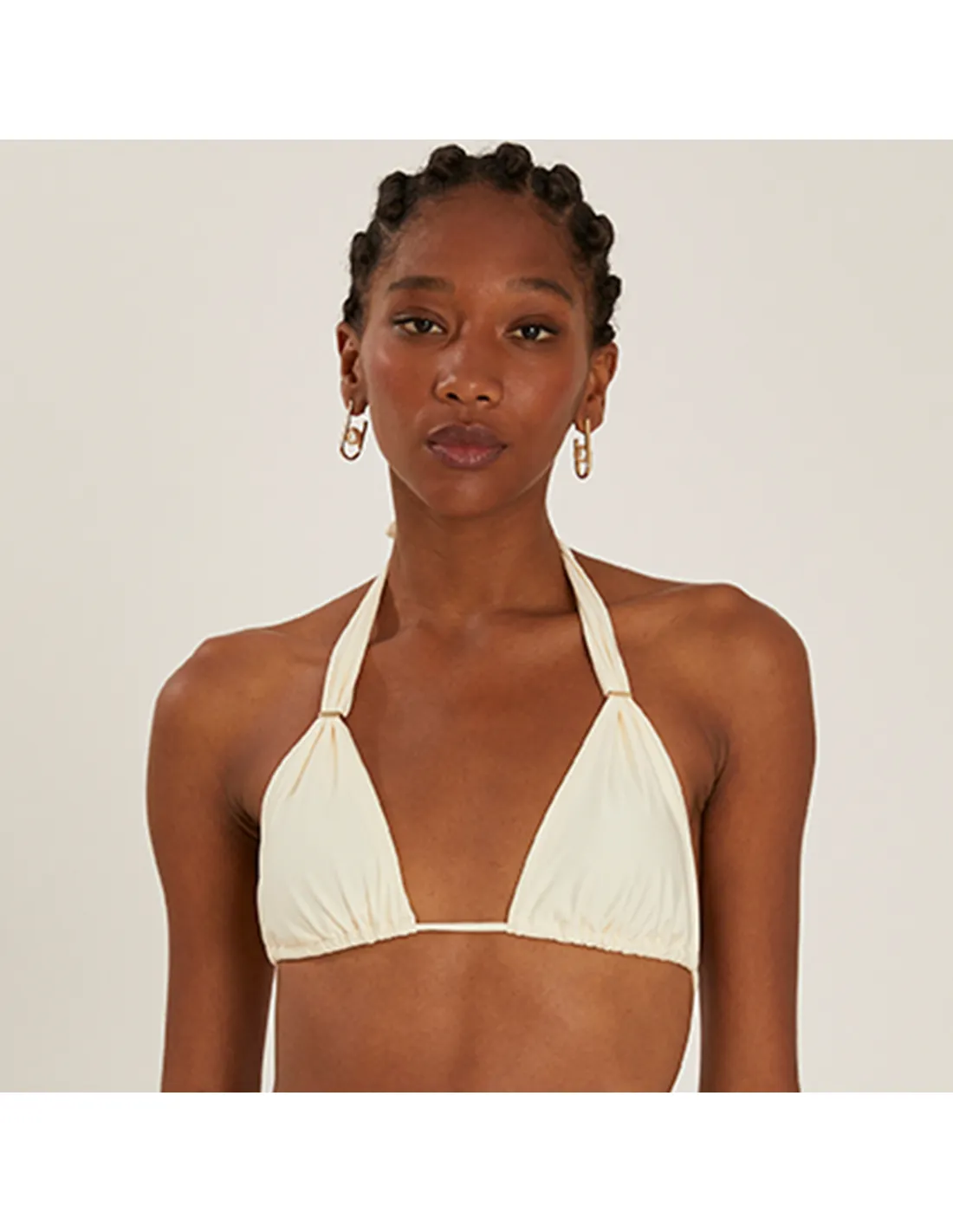 Top Halter Bikini Off-White