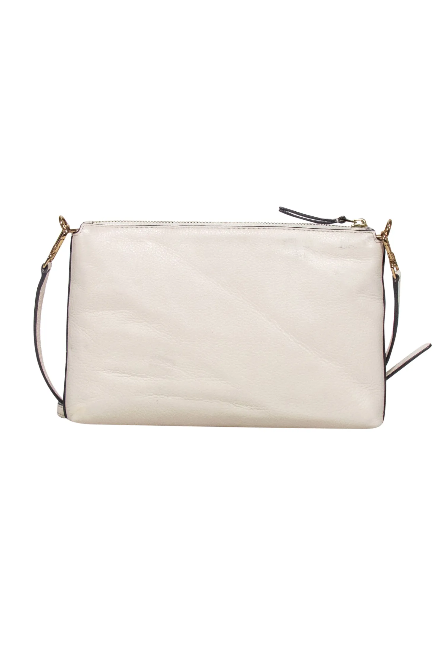 Tory Burch - Cream Kira Pebbled Leather Crossbody Bag