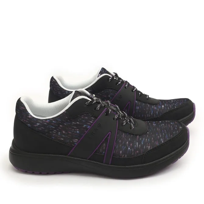 TRAQ By Alegria Qarma 2 Slip Resistant Tennis Shoe- Sonar Black