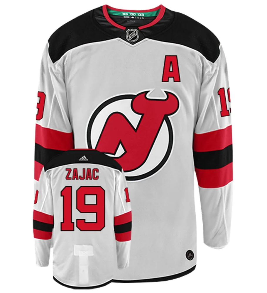 Travis Zajac New Jersey Devils Adidas Authentic Away NHL Hockey Jersey     