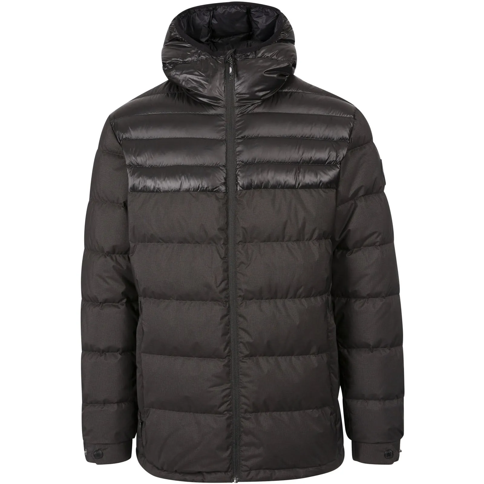 Trespass Mens Tacker Hooded Padded Down Jacket - Black