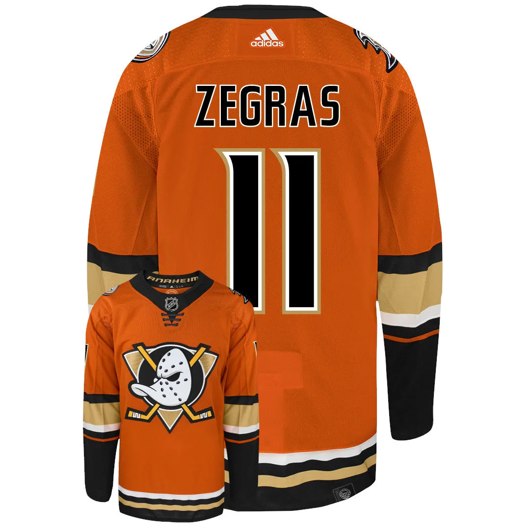 Trevor Zegras Anaheim Ducks Adidas Primegreen Authentic NHL Hockey Jersey     