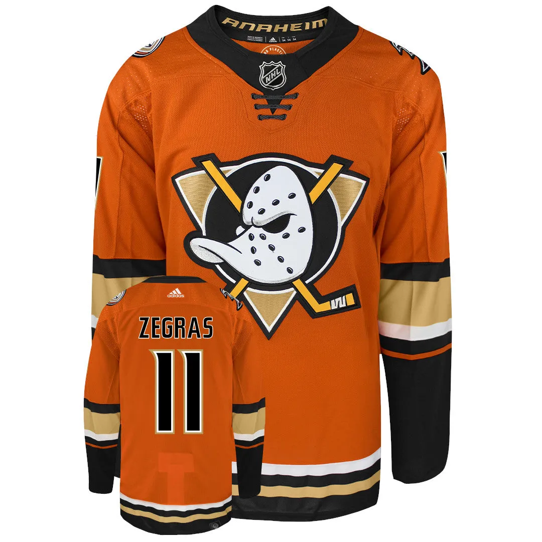 Trevor Zegras Anaheim Ducks Adidas Primegreen Authentic NHL Hockey Jersey     