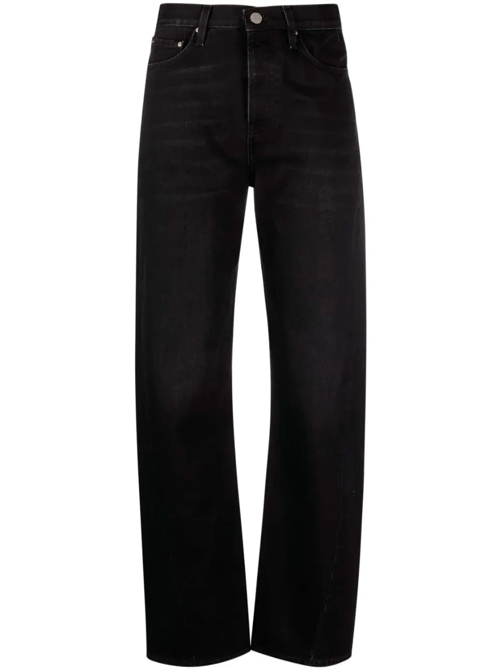 Twisted seam straight-leg jeans