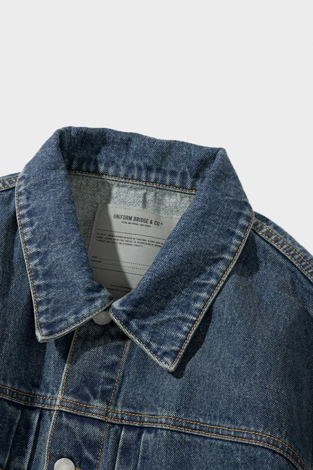 Type II Pin Tuck Trucker Denim Jacket - Indigo Washed