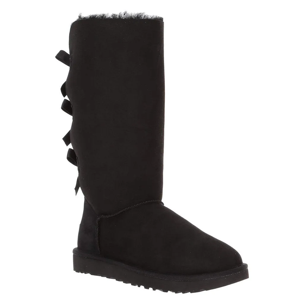 Ugg Australia Womens Boots Bailey Bow Tall II Winter Sheepskin Suede - UK 7