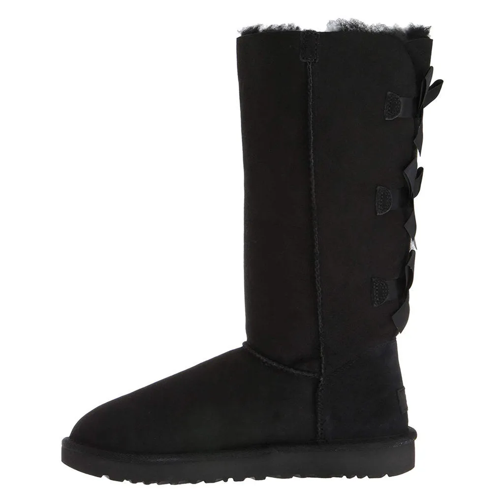 Ugg Australia Womens Boots Bailey Bow Tall II Winter Sheepskin Suede - UK 7