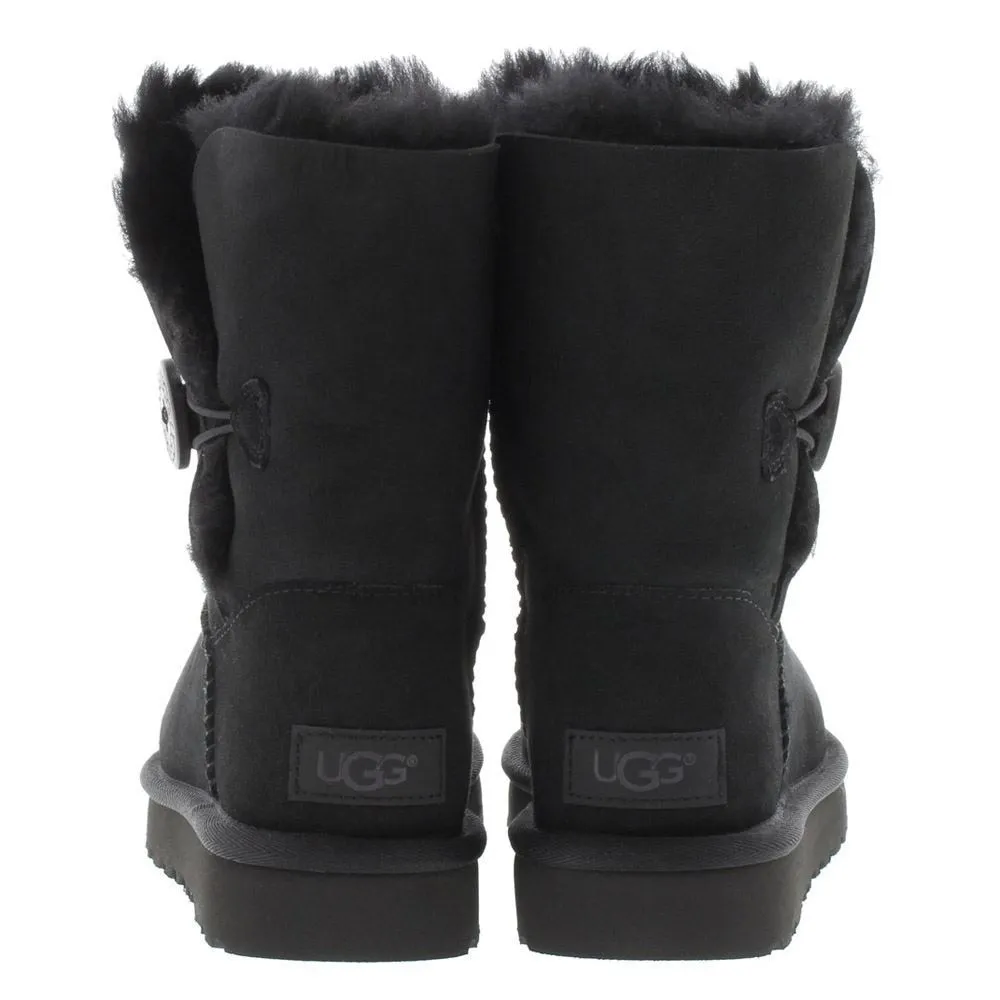 Ugg Bailey Button II Black Womens Boots - UK 7