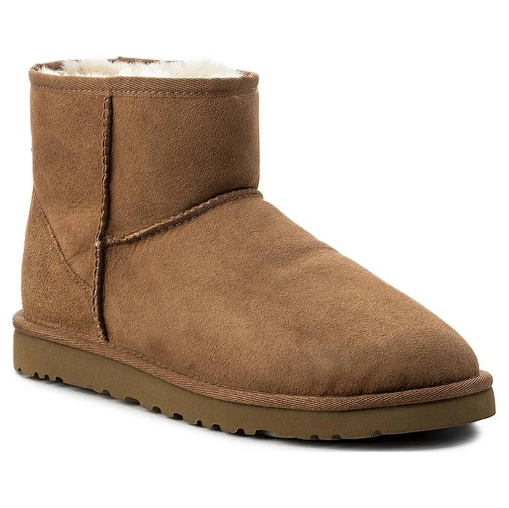 Ugg Mens Boots Classic Mini Casual Pull-On Ankle Outdoor Suede Leather - UK 11