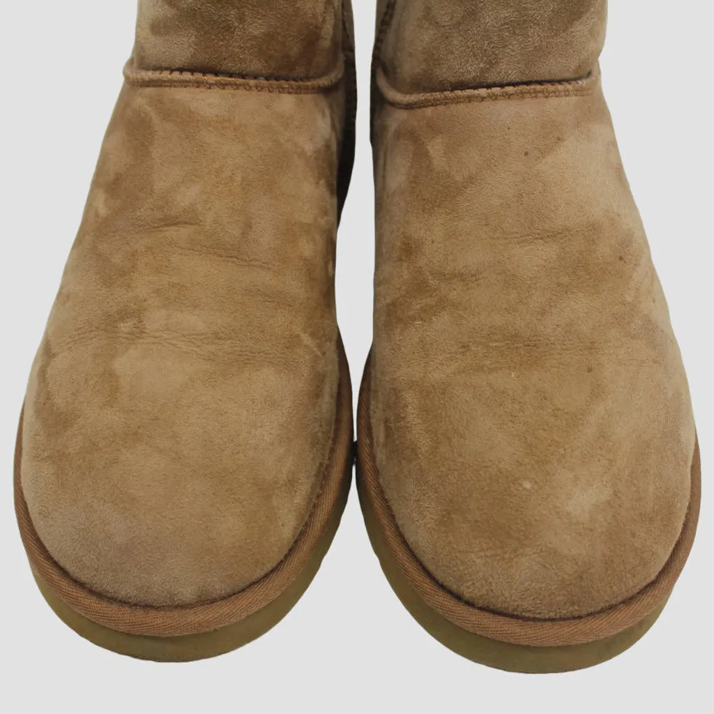 Ugg Mens Boots Classic Mini Casual Pull-On Ankle Outdoor Suede Leather - UK 11