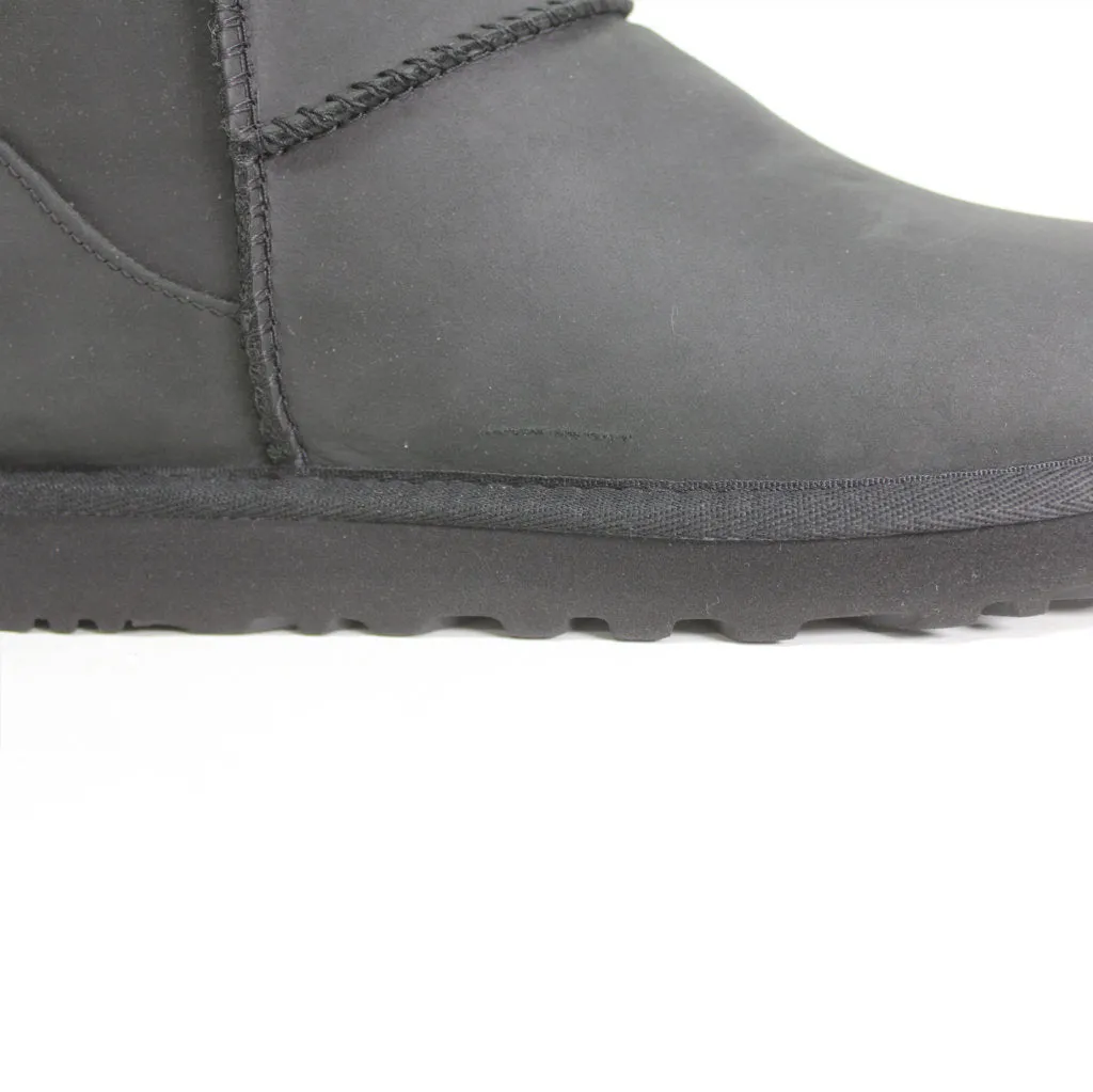 Ugg Womens Boots Classic Mini Casual Pull On Ankle Comfort Leather - UK 6