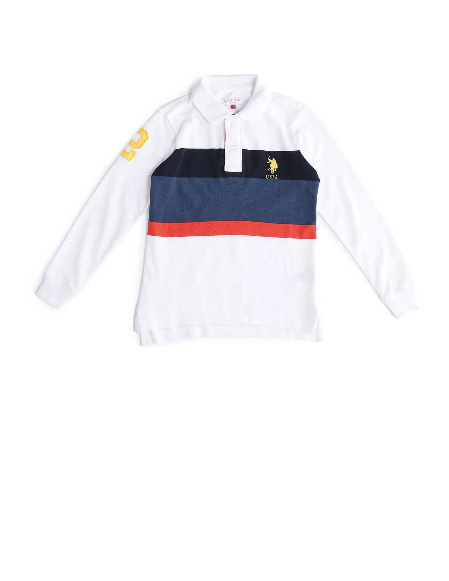 U.S. Polo Assn. Kids Boys Regular Colour Blocked Polo Shirt