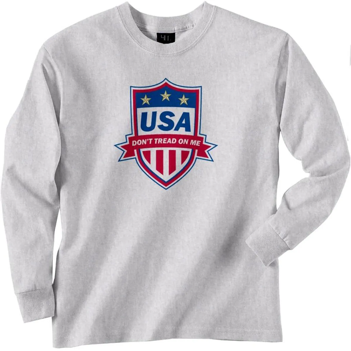 USA Don't Tread on Me Soccer Badge Printed Long Sleeve Tee