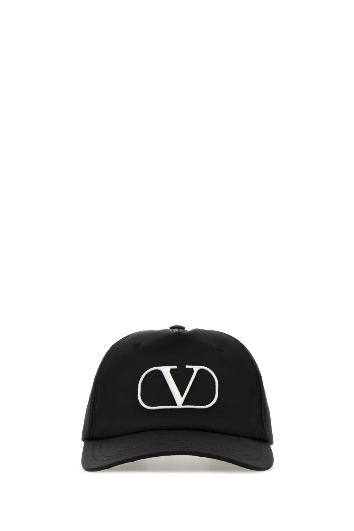 Valentino Garavani Black Polyester Blend Baseball Cap