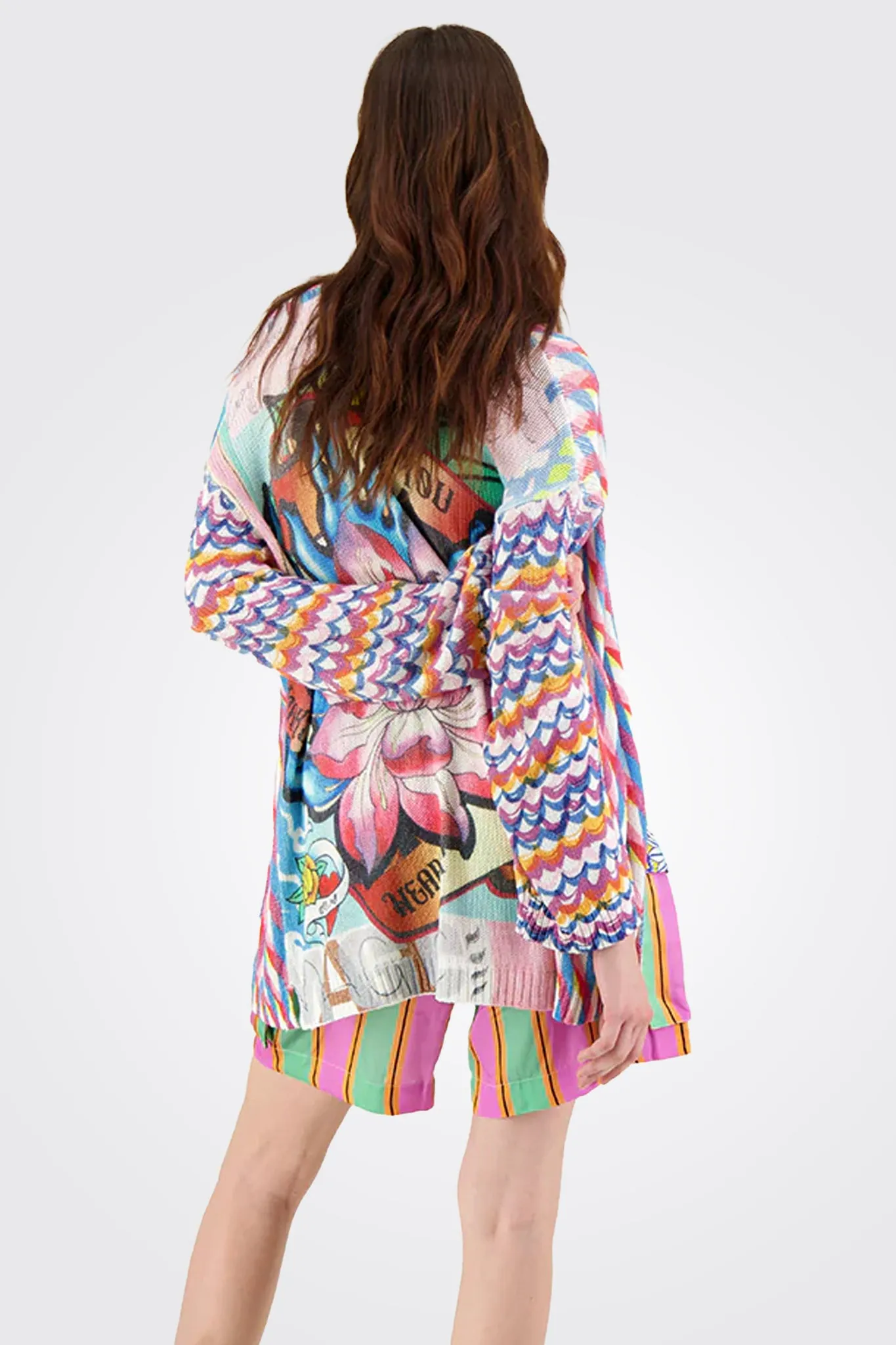 Victoria Linen Printed Cardigan - Magic