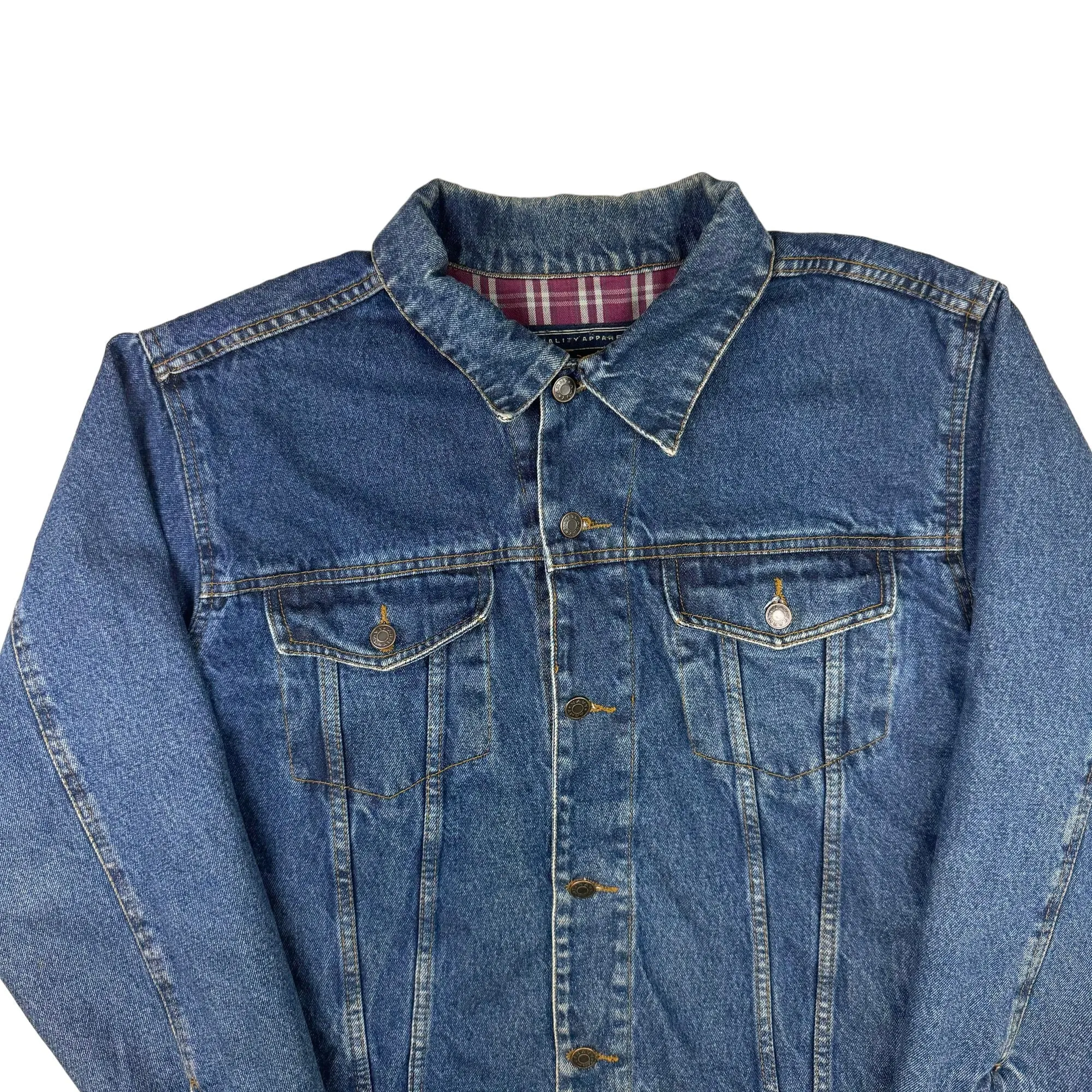 Vintage 90's Army Navy Flannel Lined Denim Jacket Blue