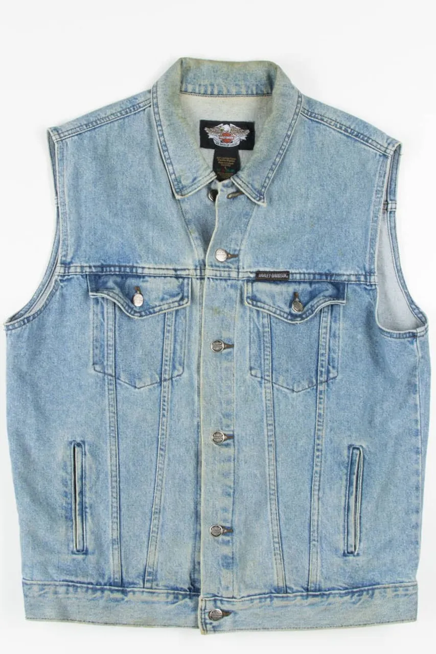 Vintage Harley-Davidson Denim Vest 1288