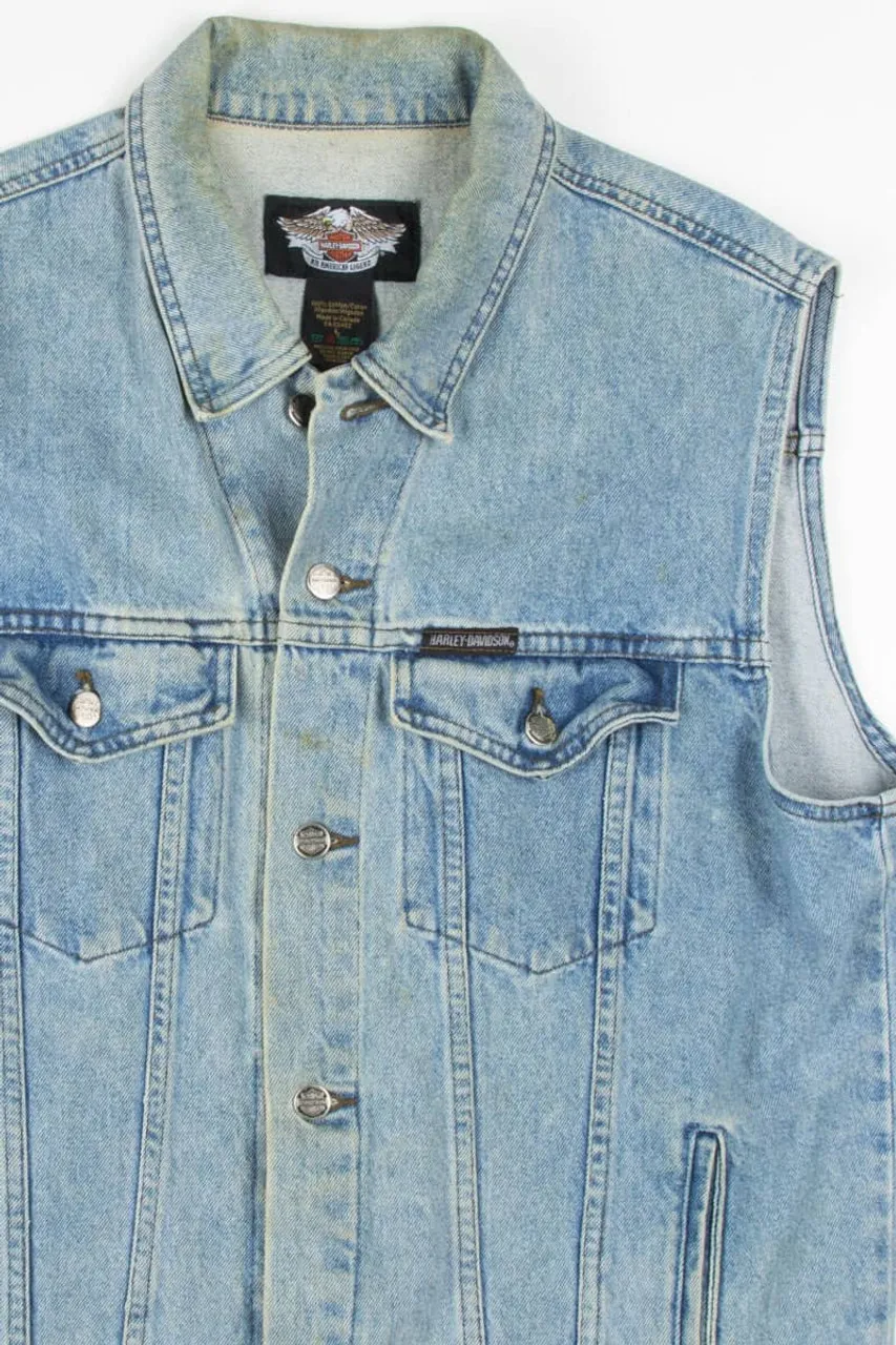 Vintage Harley-Davidson Denim Vest 1288