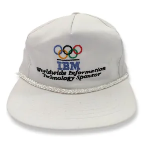 Vintage white Olympic Games IBM baseball cap