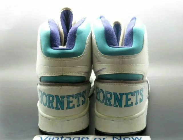 Vtg 80's 1989 nba converse pinnacle hi series charlotte hornets basketball sz 11