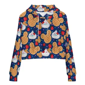 Waffles Women's Cropped Hoodie