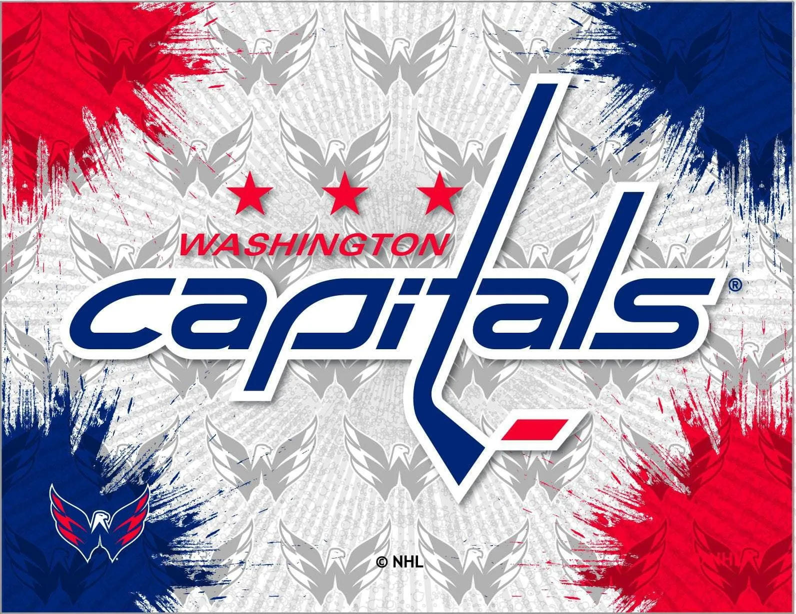 Washington Capitals HBS Gray Navy Hockey Wall Canvas Art Picture Print