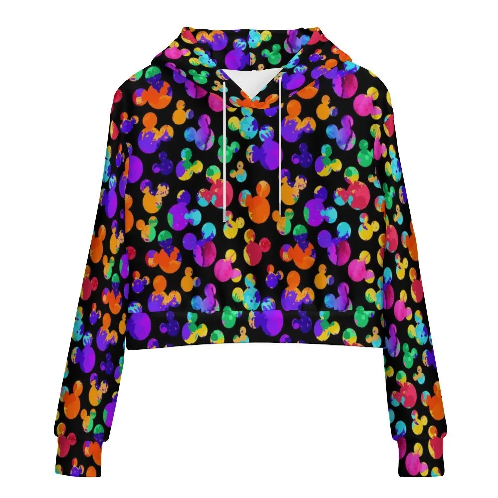 Watercolor Women's Cropped Hoodie